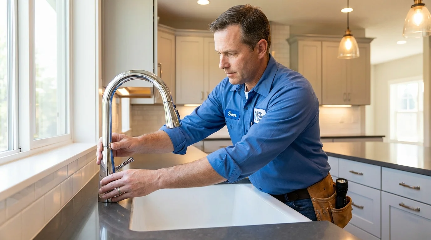 Kitchen faucet installation by Johns Plumbing LLC in Romeoville