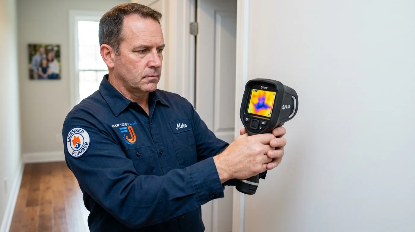 Thermal imaging leak detection by Johns Plumbing LLC in Romeoville